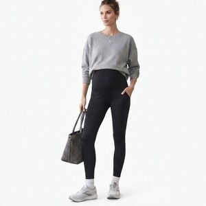 NWT Mothers Essentials Postpartum Leggings Women Large Black Compression Support
